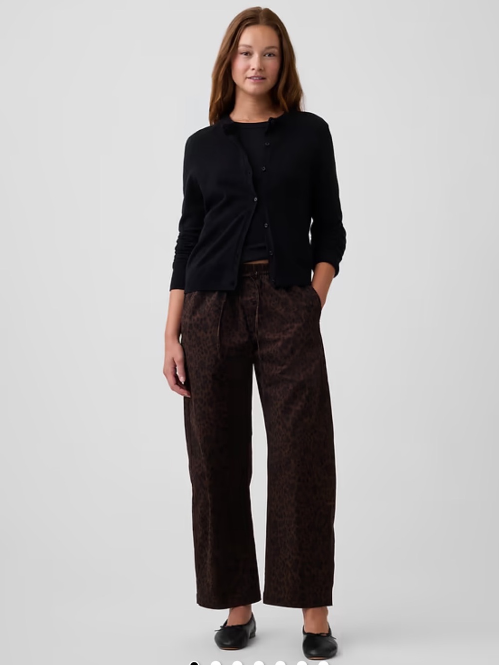 GAP Mid Rise Easy Barrel Khakis in Dark Brown Leopard NWT